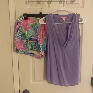 Silk tank & beach pant